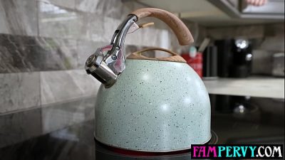 Red teen stepdaughter Explicit Kait riding on stepdads cock to get a car